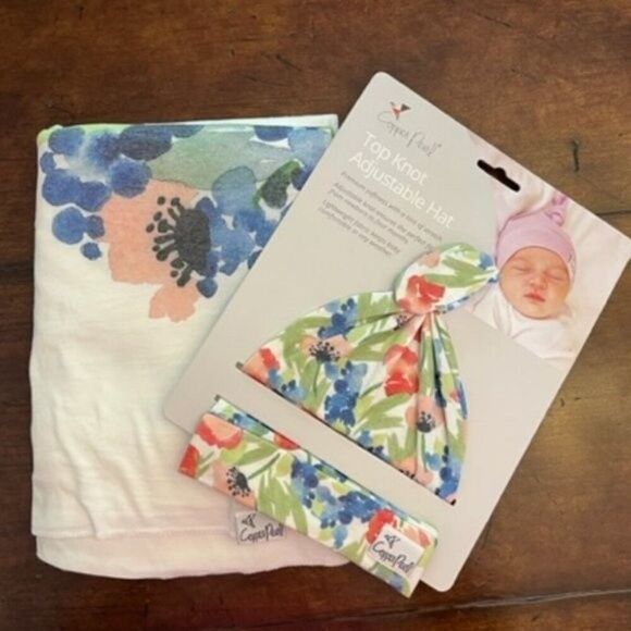 Copper Pearl Gift Set in Wren - Photo by month Swaddle,  Hat - Picture 1 of 3